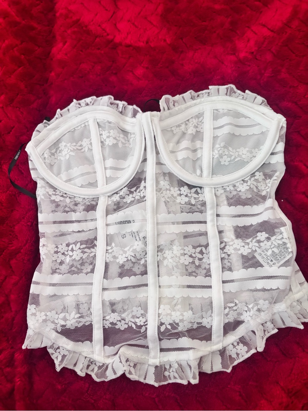 Floral white corset new